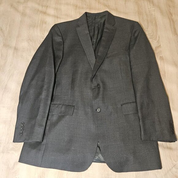 Daniel Cremieux Loro Piana Wool Sport Coat Blazer Two Button Gray Plaid 44L - Picture 3 of 15